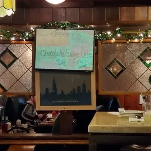 a view of the dining area