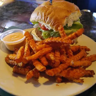 Husbands crab cake burger. He's impressed :)