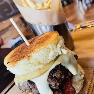 The Apple and Brie burger.