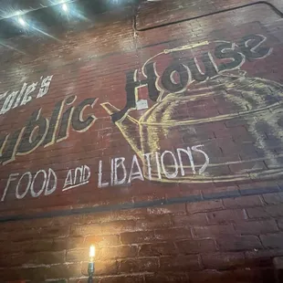 the painting in side the restaurant