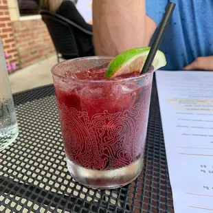 Blueberry mint mojito