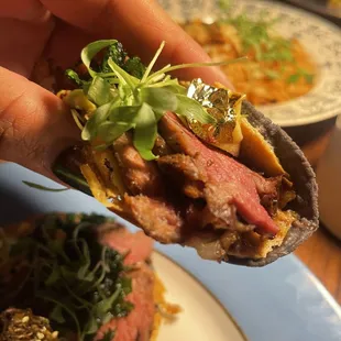 tacos lust with edible Gold flake