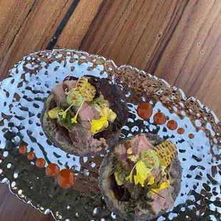 The beef tacos