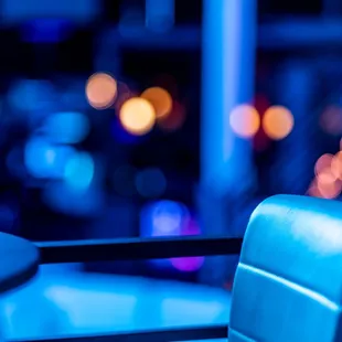 a view of a city at night