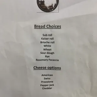 Bread options
