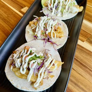 Capeados - Tempura battered Halibut tacos