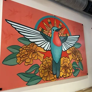 Artwork in restaurant