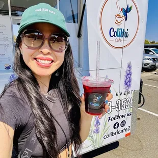 Delicious coffees and non-caffeinated drinks like this Hibiscus Refresher!