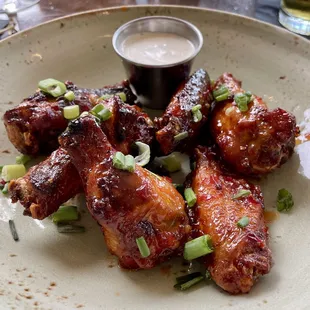 Delicious smoked wings