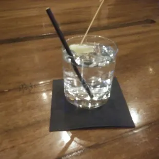 Delicious gin and tonic.