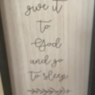 a sign that says give it to god and go to coffee