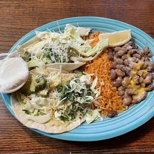 a plate of mexican food