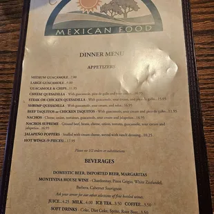 The menu cover.  Beverages aren't too well defined