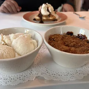 Peach and blueberry cobbler