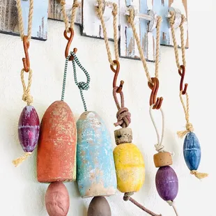 The nautical details hanging above the bed in the Suite.