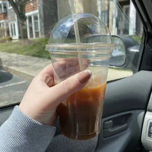Iced honey lavender latte