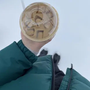 iced vanilla latte with soy