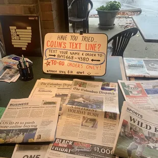 Text ahead ordering