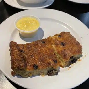 The bread pudding was sweet and buttery! So good!