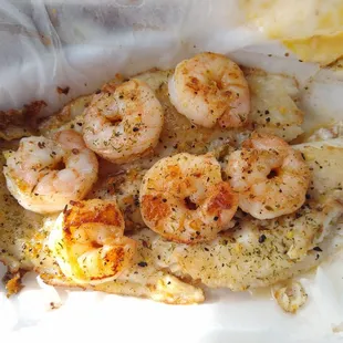 Grilled Flounder and shrimp