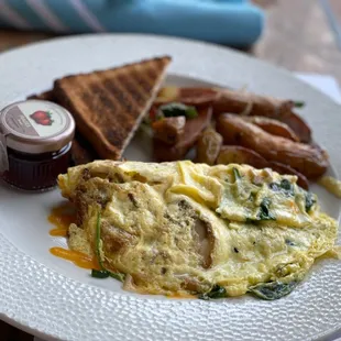 Mushroom, Spinach Omelette