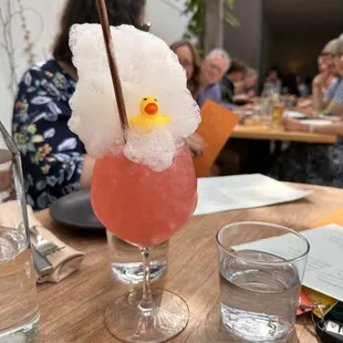 Cutest drink! The 'soap' is just a type of salt