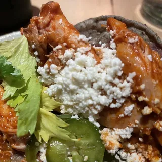 CHICKEN TINGA TOSTADA