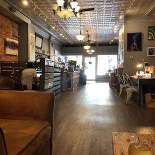 Enjoying coffee and kombucha with my bride