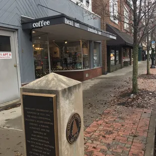 Love a good historical marker with my kombucha and coffee!