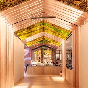 the interior of a restaurant