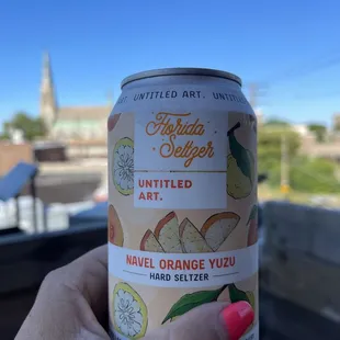 a can of fruit juice