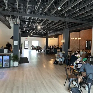 Grab and go cooler to delicious pastries and of course the coffees. Look at the space!!!