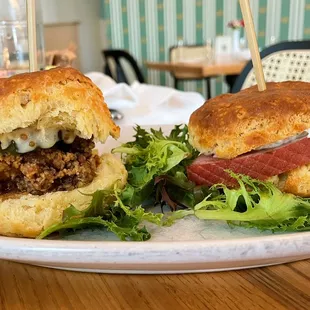 Fried Chicken Little Biscuit &amp; Country Ham Little Biscuit