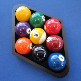 pool balls in a triangle