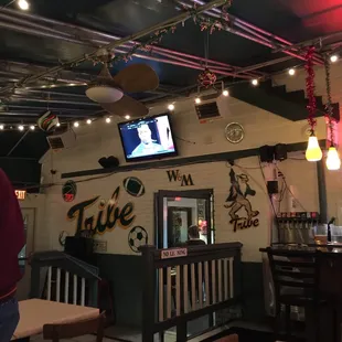 They have the game on :)