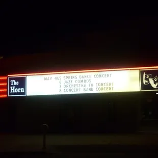 Lit Up Theatre Marquee