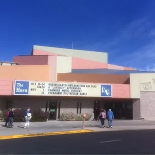 The front of the Horn Theatre.
