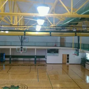 View of the gym and indoor walking track
