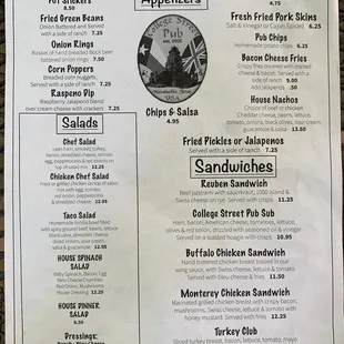 Menu April 2023