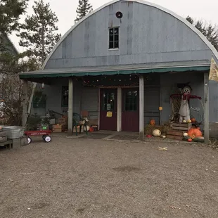 the front of the building