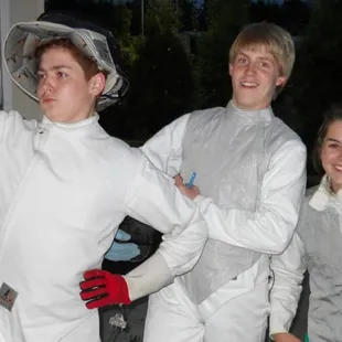 Several Memphis Fencers having fun at practice!