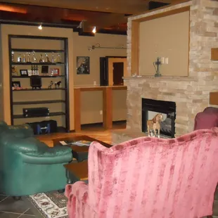 The other side of the fireplace in our den. Yes, we have a fireplace also