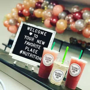 three smoothie drinks