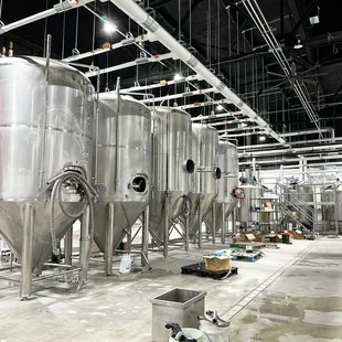 the inside of a brewery