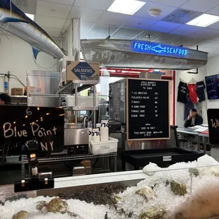 interior, oysters and mussels