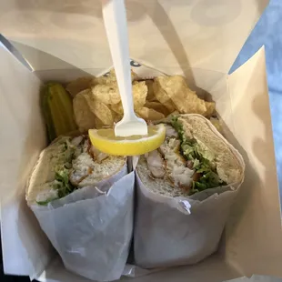 Fish Po Boy Sandwich