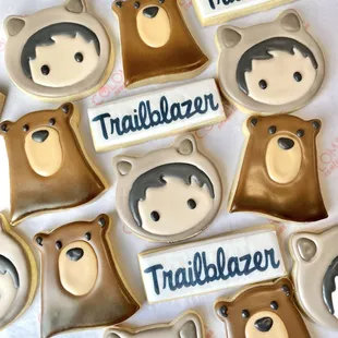 a variety of decorated cookies