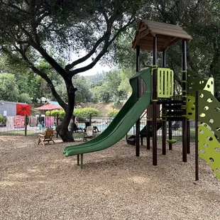 Playground and swimming pool