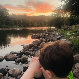 Beautiful river views at sunset
