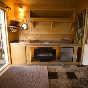 Fully furnished cabin for the bride and groom